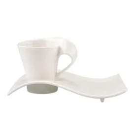 Villeroy & Boch New Wave Caffe Espressotasse 0,08 l Weiß 2 St.