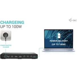 iTEC i-tec USB-C Triple Display Docking Station Gen 2 + Power Delivery 100W