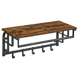 VASAGLE Wandgarderobe LCR12BX braun Metall 5 Haken 66,0 x 27,0 cm