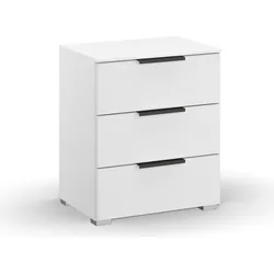 Nachtkommode RAUCH "Skat Meridian", weiß (alpinweiß), B:40cm H:61cm T:42cm, Holzwerkstoff, Sideboards, mit 3 Schubladen in elegantem Design