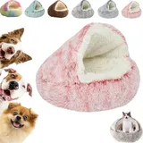 Haboz Hundehöhle, HABOZ GoHöhle - Ergonomische Hundehöhle für gelenkschonende Schläfchen (Rosa, 80 cm/31,49 Zoll)