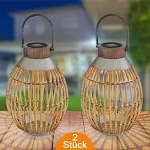 bmf-versand Solarleuchte Garten Laterne 2er Set 27cm Solarlampe Außen Außenleuchte Solar