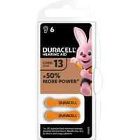 Duracell Hörgeräte Batterie EasyTab 13 ohne Quecksilber 6St.