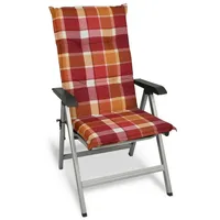 Beautissu Sunny Hochlehner Auflage 120x50x6 cm Rot
