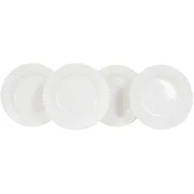 gimex Royal Line Suppenteller, 4er-Set, weiß