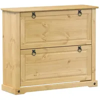 VidaXL Schuhschrank Corona 99x32x85 cm Massivholz Kiefer