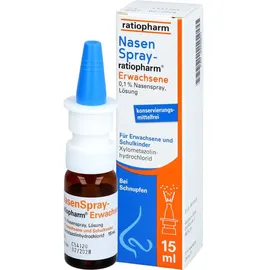 Ratiopharm NasenSpray-ratiopharm Erwachsene kons.frei 15 ml