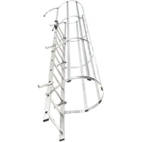 Hailo Professional Hailo Steigleiter mit Rückenschutz STM-15 Stahl verzinkt 4,20m