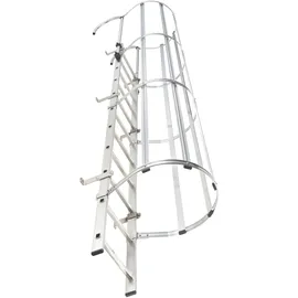 Hailo Professional Hailo Steigleiter mit Rückenschutz STM-15 Stahl verzinkt 4,20m