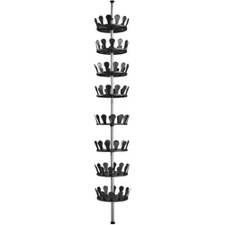 tectake® Schuhkarussell, Kunststoff und Stahl, höhenverstellbar mit Klemmmechanismus, 26,5 x 100-300 cm
