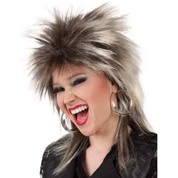 Punk Damenperücke Braun-Blond - OS