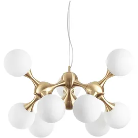 Ideal Lux Nodi 9-flg. Ø 80 cm gold, Metall