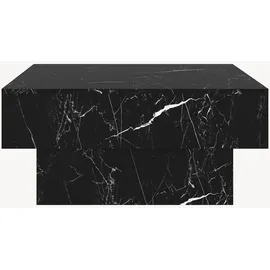 [en.casa] Couchtisch schwarz Weiß, Holzwerkstoff, Marmor Optik, Rechteckig,Rechteckig, 80x36x60 cm Marmoroptik,