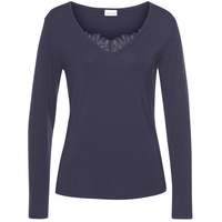 LASCANA Damen Pyjamaoberteil nachtblau Gr.32/34
