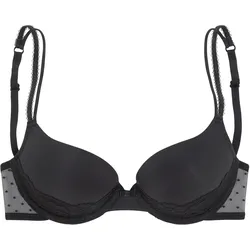 T-Shirt-BH VIVANCE "Noemi", Damen, Gr. 75, Cup D, schwarz, Microtouch, Spitze, Obermaterial: 60% Polyamid, 35% Polyester, 5% Elasthan, modisch, BHs BH Schalen-BH T-Shirt-BH, mit Schale, Dessous