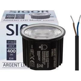 Sigor 5,5W Argent Modul 345lm 2700K 60° dimmbar LED Lampe