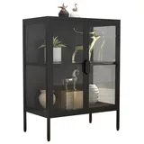 VCM Standvitrine Floka S 100 x 40 x 200 cm Schwarz