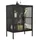 VCM Standvitrine Floka S 100 x 40 x 200 cm Schwarz