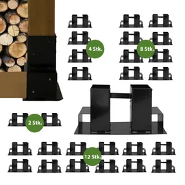 Trutzholm Holzstapelhilfe Stahl 34 x 10 cm 12 Stk schwarz