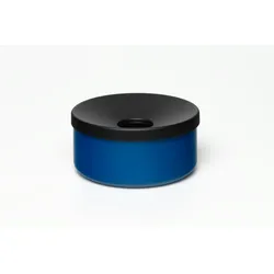 PROREGAL Robuster Tischascher | HxBxT 8x15,5x15,5cm | Stahl | Blau | Ascher Aschenbecher
