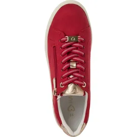 Marco Tozzi Damen Plateau Sneaker mit Schnürsenkeln Freizeit, Rot (Cherry Comb), 38 EU