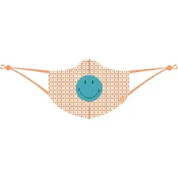 Loqi Artist Smiley Schutzmaske mit geometrischem Muster rot