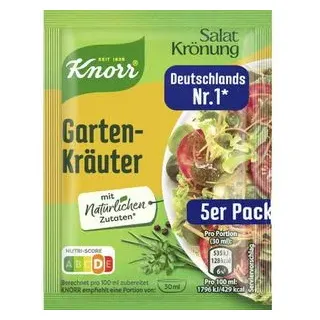 Knorr Salatdressing Salat Krönung Garten-Kräuter, je 40g, 5 Beutel