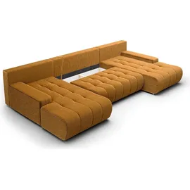 petits-meubles U-sofa 5-sitzig umbaubar Truhe Jonas Cord Gelb