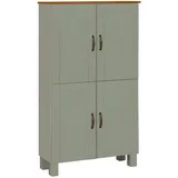 Home affaire Midischrank Rodby FSC®-zertifiziertes Massivholz, Breite 75cm, Höhe 130cm grün