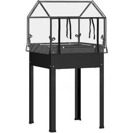 Outsunny Hochbeet 60 x 60 x 120 cm Schwarz