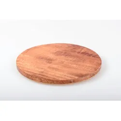 Kerzenteller aus Holz, dunkle Einfärbung Ø 14 cm