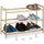 Relaxdays Schuhregal 70 x 50 x 26 cm offen / gold