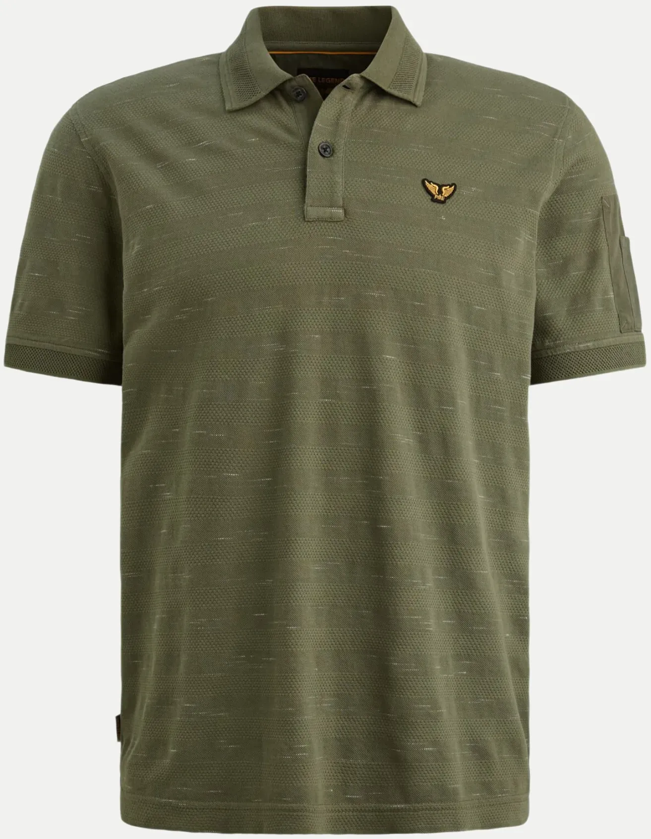 T-shirt mit Polokragen Popcorn Grün XL