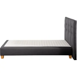 Home Affaire Boxspringbett HOME AFFAIRE "Moulay", grau (anthrazit), B:104cm L:211cm, Komplettbetten, Boxspringbett, inkl. Topper, in 3 Härtegraden, TFK auch in Härtegrad 4