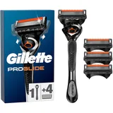 Gillette ProGlide Nassrasierer + 4 Rasierklingen