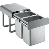EKOTECH Einbau-Abfallsammler Ekko Front 40 Kunststoff grau 2 x 16 Liter - Grau