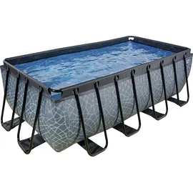 EXIT TOYS Stone Pool 400 x 200 x 122 cm inkl. Filterpumpe