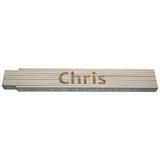 Heka Zollstock Chris 2 m, weiß