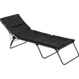 Lafuma Siesta L Sonnenliege 201 x 70 x 81 cm schwarz/acier klappbar