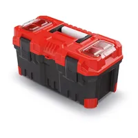Kistenberg Werkzeugkasten mit Sortimentskasten rot/schwarz 554x286x276mm