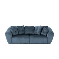 Smart Big Sofa Krista ¦ blau ¦ Maße (cm): B: 250 H: 81 T: 106