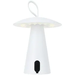 WellHome - Weiße wiederaufladbare Tischlampe Ø15x17cm