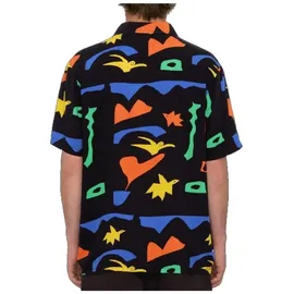 Volcom Arthur Longo Hemd Schwarz/Orange/Hellgrün/Hellblau L