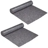 relaxdays Malervlies 2 x Malervlies 220g/m2 1x25 m grau