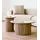 House Nordic Beistelltisch ATHENS, Ø 45 cm - Braun Creme MDF - Keramik