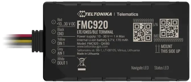 Teltonika FMC920-E 4G LTE Fahrzeug-GPS-Tracker – Präzise Ortung und Fernabschaltung