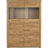 Home Affaire Highboard »Silkeborg«, schöne grifflose Optik, teilmassiv, braun