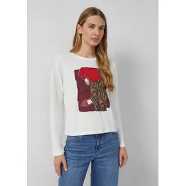 s.Oliver Weiches Langarmshirt mit Schmucksteinen - creme - 34