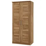 Pharao24 Kleiderschrank Adelio aus Massivholz braun