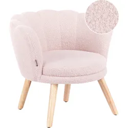 Kindersessel HALBY Bouclé Pastellrosa